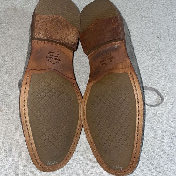 Cole Haan Grand 360 Men’s Dress Shoes Size 11.5 M Gray Suede Leather Going Out - Picture 6 of 12